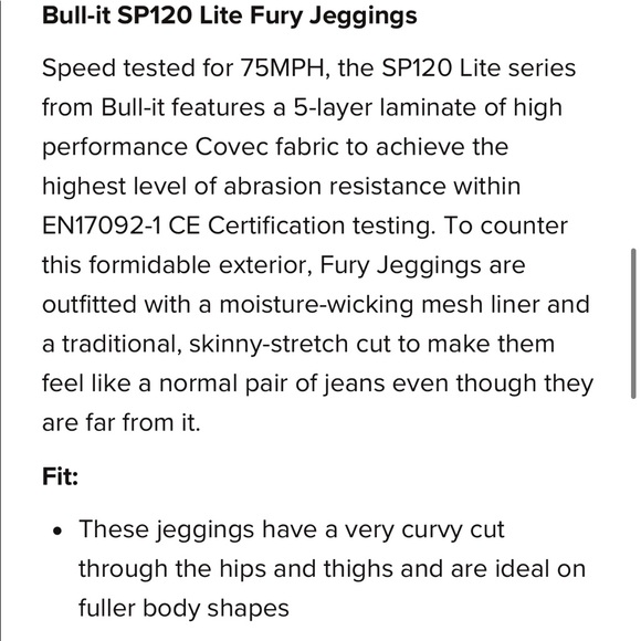 Covec lined leggings motorcycle pants w/ knee pads - Picture 9 of 13